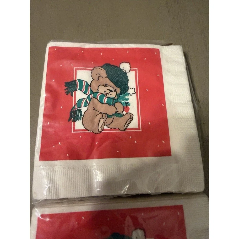 CHRISTMAS THEMED AMERICAN GREETINGS LUNCHEON NAPKINS NOS  13.5” - UNOPENED - 2pk